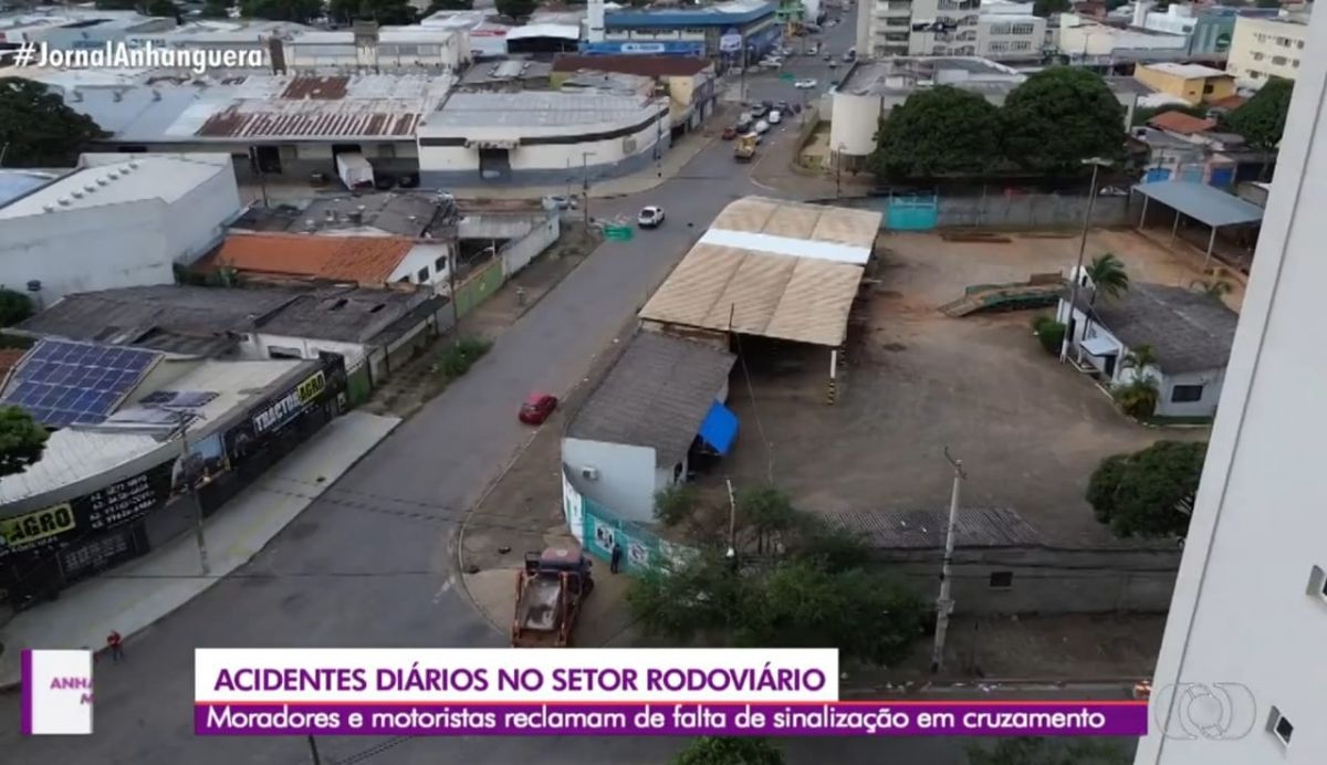 Na TV Anhanguera, moradores reclamam da falta de sinalização no Setor Rodoviário, em Goiânia